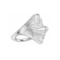 Bague Ginkgo biloba Argent -  Atelier 1924 - Patrimoine Vivant Français 