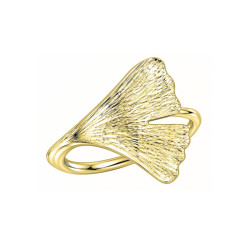 Bague Ginkgo biloba - Plaqué Or - jaune ou rose - Atelier 1924 - Patrimoine Vivant Français Couleur Or:Jaune 