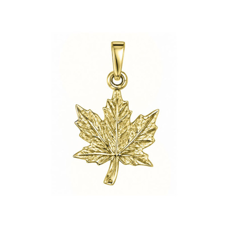 Pendentif feuille d'érable – Or 9 carats jaune ou gris – Atelier 1924 - Patrimoine Vivant Français 