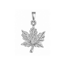 Pendentif feuille d'érable Argent  - Atelier 1924 - Patrimoine Vivant Français 
