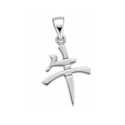 Pendentif signe chinois Buffle - Argent - Atelier 1924 - Patrimoine Vivant Français
 