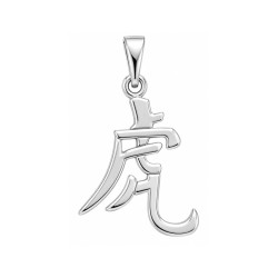 Pendentif signe chinois tigre- Argent - Atelier 1924 - Patrimoine Vivant Français 