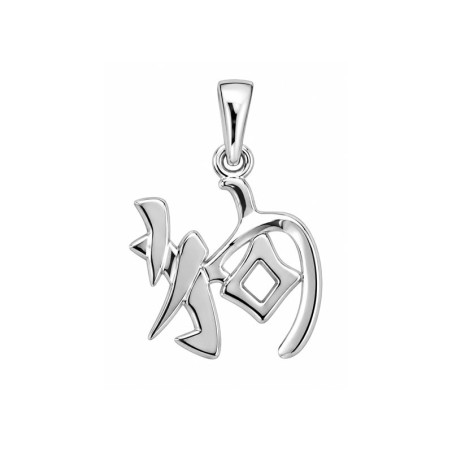 Pendentif signe chinois chien - Argent - Atelier 1924 - Patrimoine Vivant Français 
