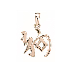 Pendentif signe chinois chien - plaqué Or jaune ou rose - Atelier 1924 - Patrimoine Vivant Français Couleur Or:Rose