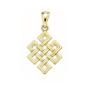 Pendentif Nœud Infini Tibétain  - Or 9 carats jaune ou gris - Atelier 1924 - Patrimoine Vivant Français 