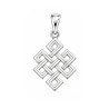 Pendentif Nœud Infini Tibétain – Argent – Atelier 1924 – Patrimoine Vivant Français 