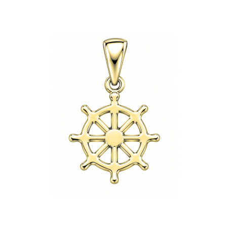 Pendentif Dharmachakra -  Roue du Dharma - Or 18 carats jaune, gris ou rose - Atelier 1924 - Patrimoine Vivant Français Couleur 