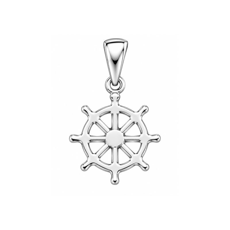 Pendentif Dharmachakra – Roue du Dharma – Argent – Atelier 1924 – Patrimoine Vivant Français 
