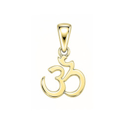 Pendentif signe Om -  Or 14 carats jaune ou gris - Atelier 1924 - Patrimoine Vivant Français 