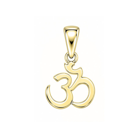 Pendentif signe Om - plaqué Or jaune ou rose - Atelier 1924 - Patrimoine Vivant Français 