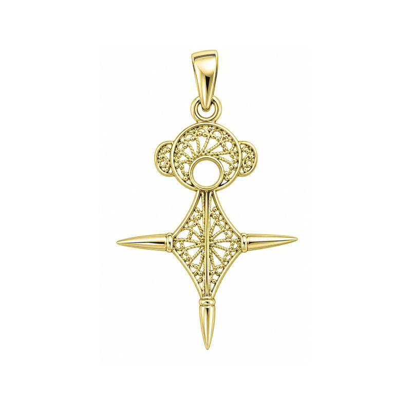 Croix du sud filigrane   – Or 18 carats jaune, gris ou rose – Atelier 1924 - Patrimoine Vivant Français  - 33 MM 