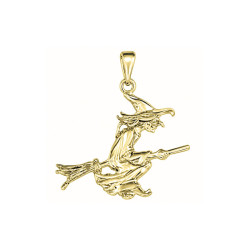 Pendentif sorcière  – Or 18 carats jaune, gris ou rose – Atelier 1924 - Patrimoine Vivant Français 