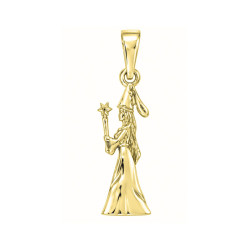 Pendentif fée ou magicienne - Or 18 carats jaune, gris ou rose – Atelier 1924 - Patrimoine Vivant Français 