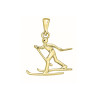 Pendentif skieur de fond - Or 18 carats jaune, gris ou rose – Atelier 1924 - Patrimoine Vivant Français 