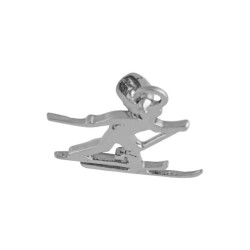 Pendentif skieur de fond - Argent - Atelier 1924 - Patrimoine Vivant Français 