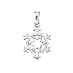 Pendentif flocon de neige - Argent - Atelier 1924 - Patrimoine Vivant Français 