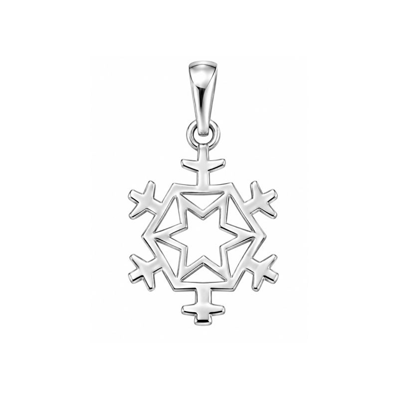 Pendentif flocon de neige - Argent - Atelier 1924 - Patrimoine Vivant Français 
