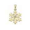 Pendentif flocon de neige - plaqué Or jaune ou rose - Atelier 1924 - Patrimoine Vivant Français 
