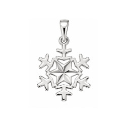 Pendentif flocon de neige - Argent - Atelier 1924 - Patrimoine Vivant Français 