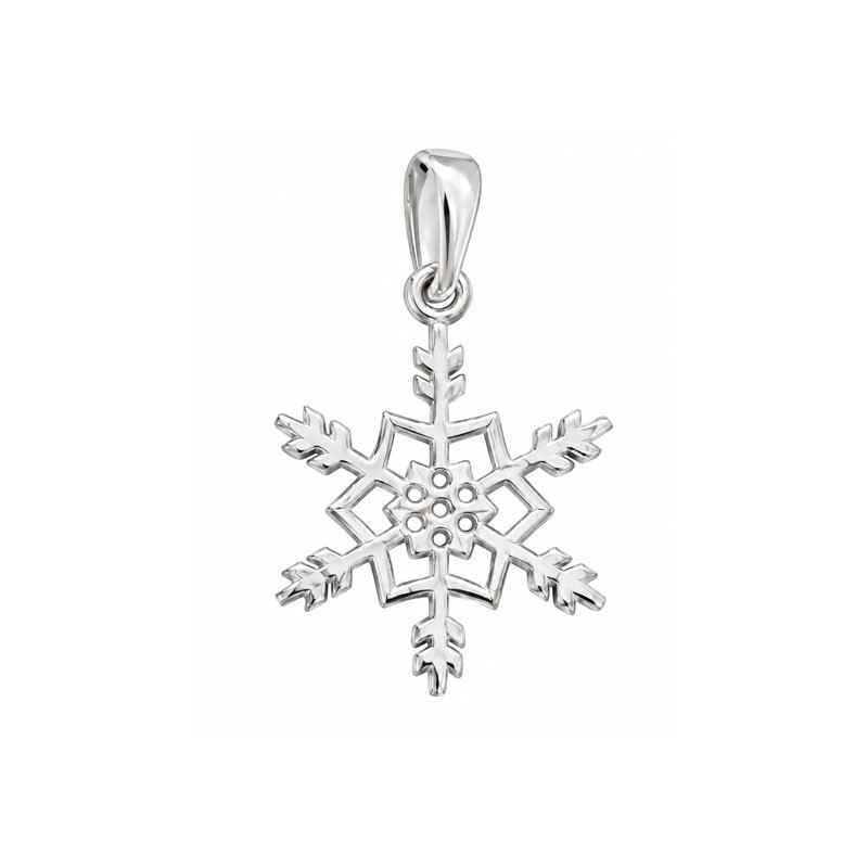 Pendentif flocon de neige - Argent - Atelier 1924 - Patrimoine Vivant Français 