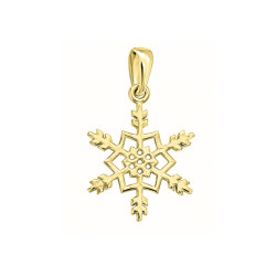 Pendentif flocon de neige - Or 9 carats jaune ou gris - Atelier 1924 - Patrimoine Vivant Français 