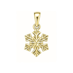 Pendentif flocon de neige - Or 9 carats jaune ou gris - Atelier 1924 - Patrimoine Vivant Français 