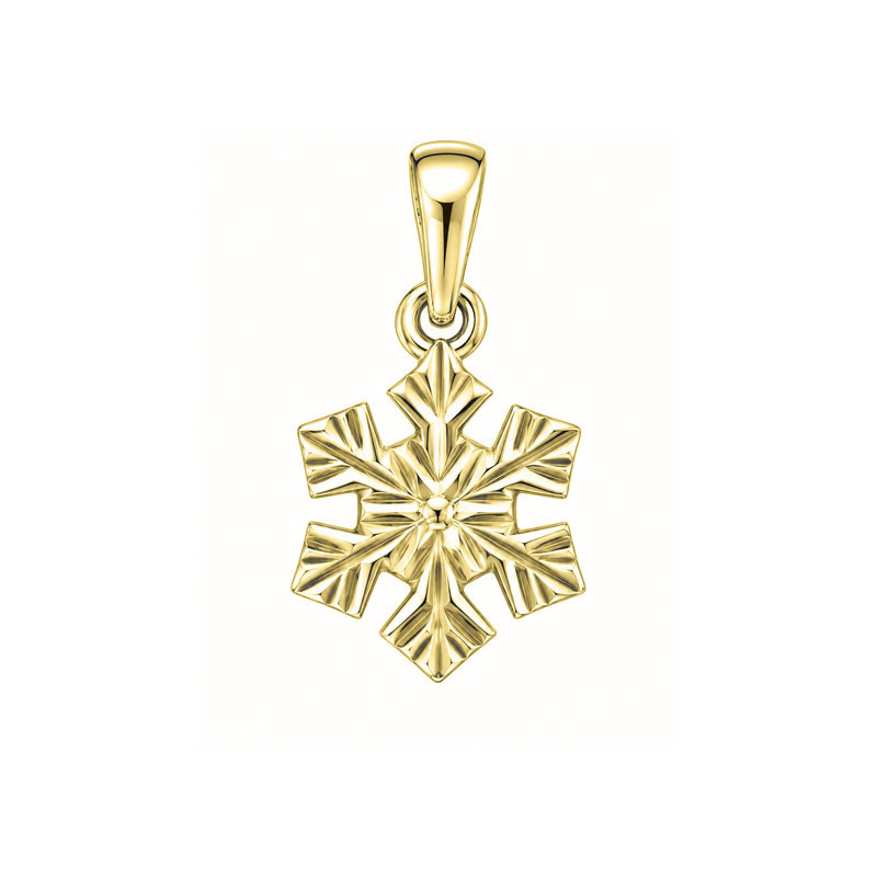Pendentif flocon de neige - Or 18 carats jaune, gris ou rose – Atelier 1924 - Patrimoine Vivant Français 