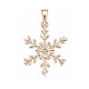 Pendentif flocon de neige - plaqué Or jaune ou rose - Atelier 1924 - Patrimoine Vivant Français 