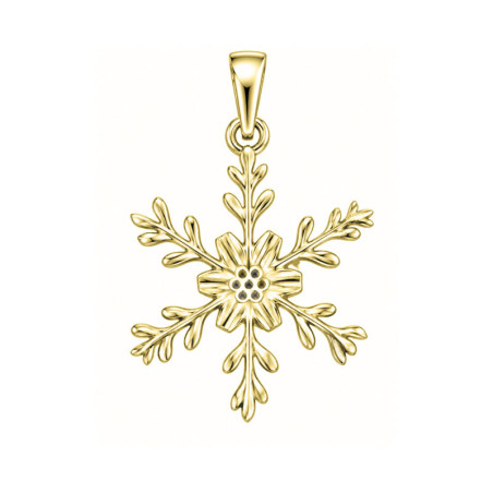  Pendentif flocon de neige - Or 9 carats jaune ou gris - Atelier 1924 - Patrimoine Vivant Français 