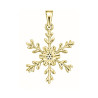 Pendentif flocon de neige - plaqué Or jaune ou rose - Atelier 1924 - Patrimoine Vivant Français 