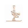 Pendentif skieur - Or 18 carats jaune, gris ou rose – Atelier 1924 - Patrimoine Vivant Français 