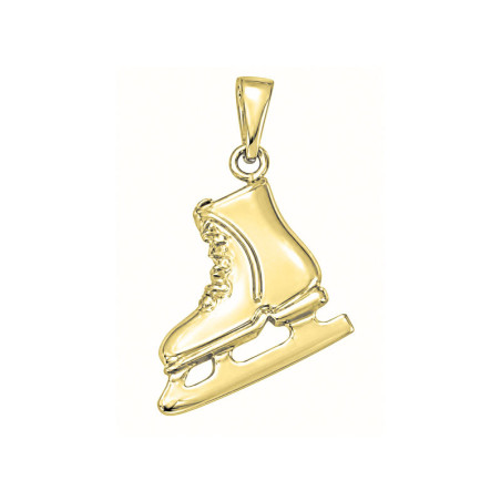 Pendentif patin à glace - Or 9 carats jaune ou gris - Atelier 1924 - Patrimoine Vivant Français 