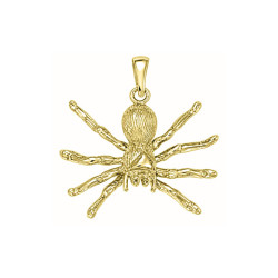 Pendentif araignée mygale   – Or 18 carats jaune, gris ou rose – Atelier 1924 - Patrimoine Vivant Français  - 29 MM Couleur Or:G