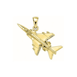 Pendentif avion de chasse - Or 18 carats jaune, gris ou rose – Atelier 1924 - Patrimoine Vivant Français 