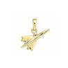 Pendentif Avion Bel Oiseau Blanc - Or 14 carats jaune ou gris - Atelier 1924 - Patrimoine Vivant Français 