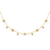 Collier coeurs et fleurs - plaqué or - Haute fantaisie - Design Français depuis 1954 