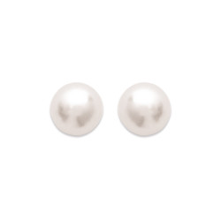 Boucles d'oreilles perle blanche plaqué or - 6 mm– Haute fantaisie · Design Français depuis 1954 