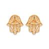 Boucles d'oreilles main protectrice MM plaqué or– Haute fantaisie · Design Français depuis 1954 