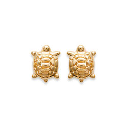 Boucles d'oreilles tortues plaqué or - La Petite Française