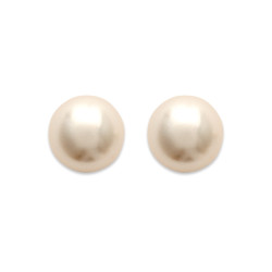 Boucles d'oreilles perle Majorque blanche plaqué or - 4 mm– Haute fantaisie · Design Français depuis 1954 
