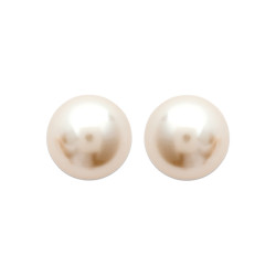 Boucles d'oreilles perle Majorque blanche plaqué or - 5 mm– Haute fantaisie · Design Français depuis 1954 