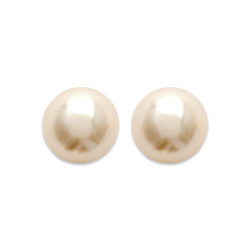 Boucles d'oreilles perle Majorque blanche plaqué or - 6 mm– Haute fantaisie · Design Français depuis 1954 