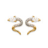 Boucles d'oreilles serpent blanc plaqué or– Haute fantaisie · Design Français depuis 1954 