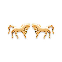 Boucles d'oreilles cheval plaqué or– Haute fantaisie · Design Français depuis 1954 