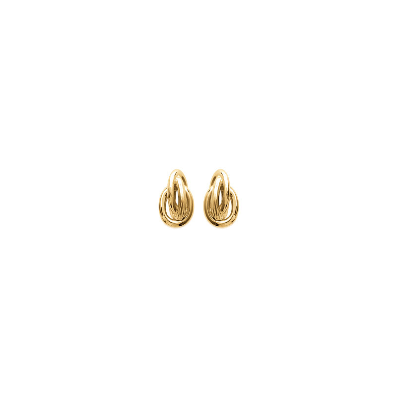 Boucles d'oreilles forçat plaqué or - La Petite Française