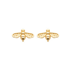 Boucles d'oreilles abeilles  plaqué or - La Petite Française