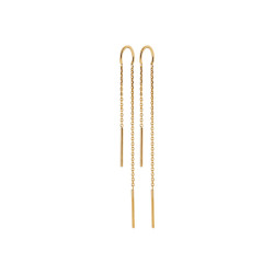 Boucles d'oreilles pendantes chaine - plaqué or - Haute fantaisie - Design Français depuis 1954 