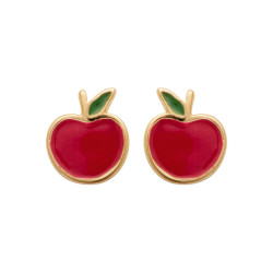 Boucles d'oreilles pomme plaqué or  - Bijouterie La Petite Française