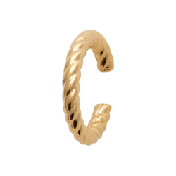 Bague d'oreille torsades plaqué or  - Bijouterie La Petite Française