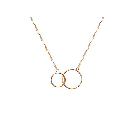 Collier 2 anneaux - Plaqué Or - Haute fantaisie - Design Français depuis 1954 
